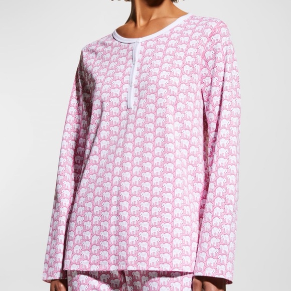 Roller Rabbit Pink Hathi Elephant Pajama Top [1057] - Picture 4 of 9